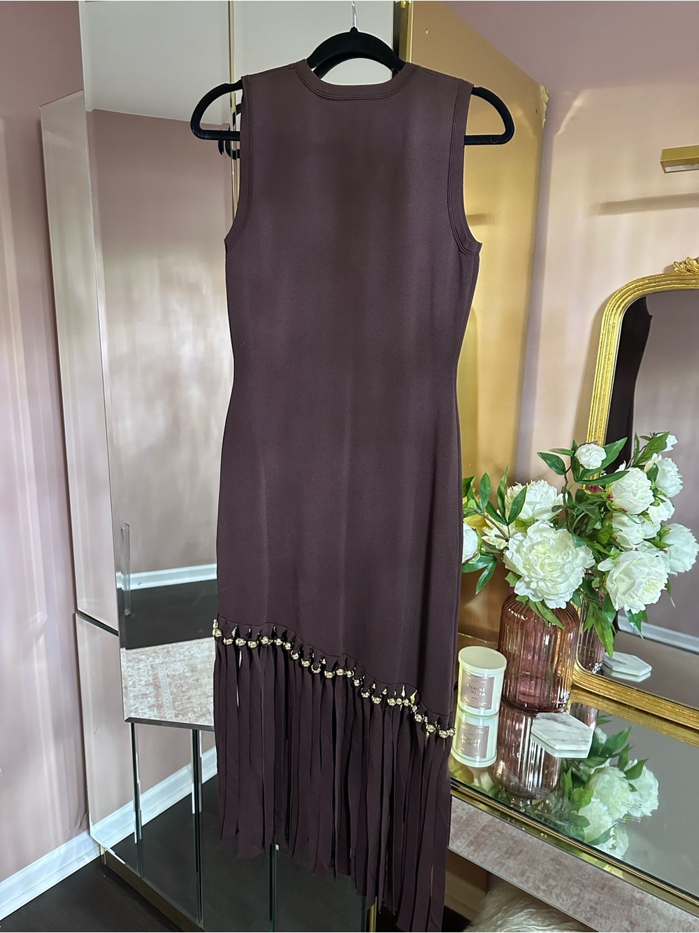 NWT 🤎 Commense Fringe Knit Dress - Picture 13 of 13